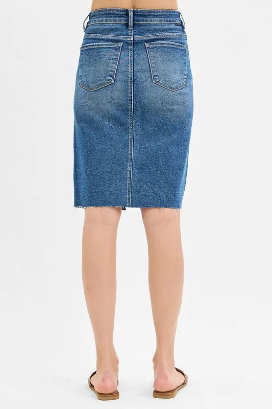 Medium Risen High Rise Front Slit Pencil Skirts