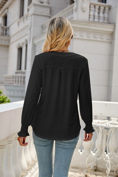 Green Women Long Sleeve Top