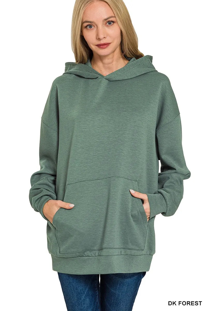 Dk Forest Zenana Oversized Scuba Hoodie With Kangaroo Pocket 5