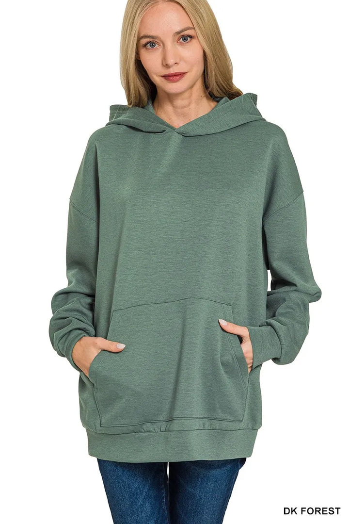 Dk Forest Zenana Oversized Scuba Hoodie With Kangaroo Pocket 5