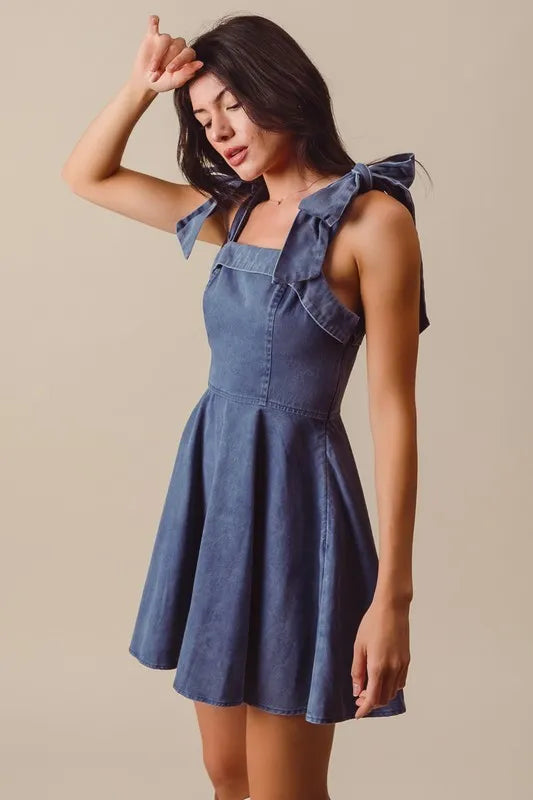 Navy So Me Fit And Flare Washed Gameday Dress 1