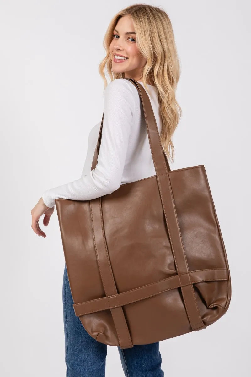 Brown Fame Hat Carrier Tote Bag