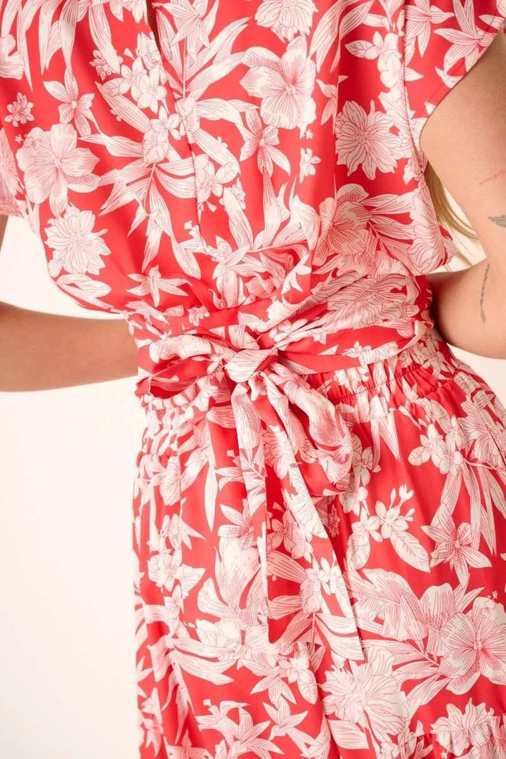 Mittoshop Tropical Print Top And Skirt Set
