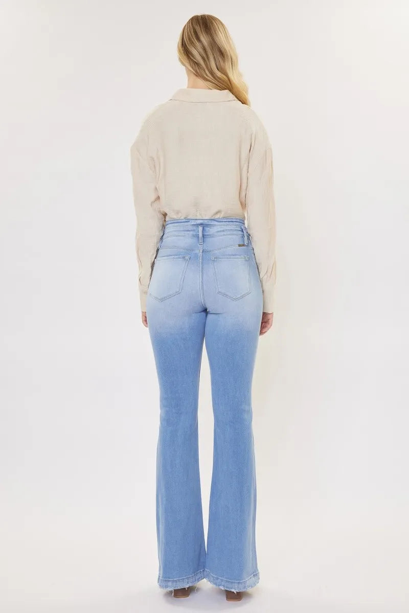 Light Kancan Curvy High Rise Flare Jeans