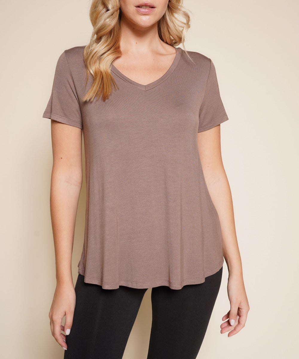 Taupe Bamboo Classic V Top