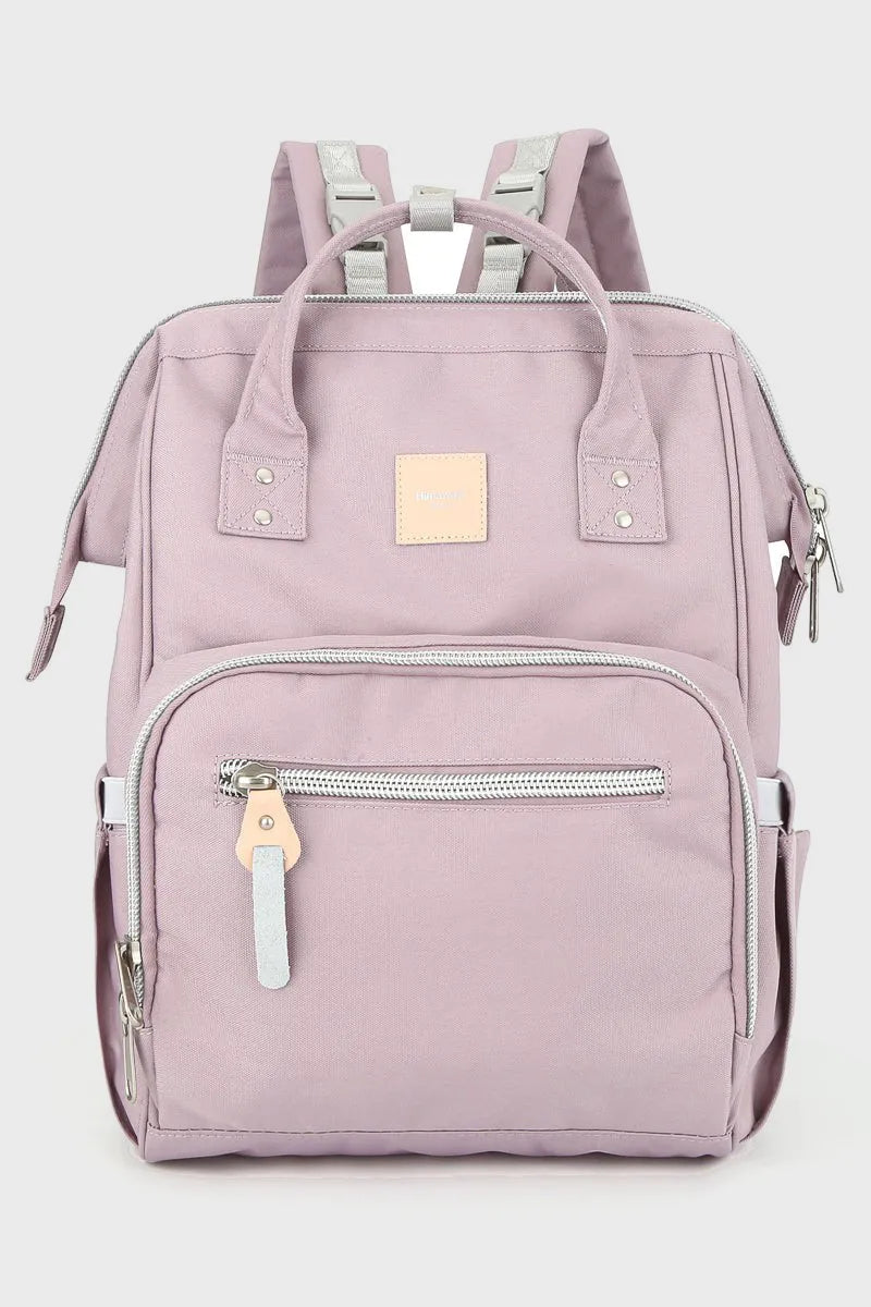 Lavender Himawari Waterproof Canvas Backpack Bag With Side Pockets 1
