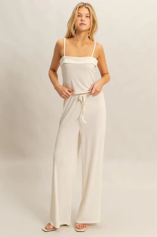 Hyfve Rib Knit Cami Top And Pants Set 1