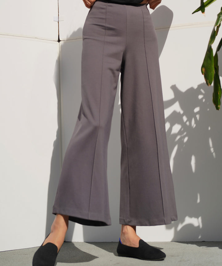 Ponte Wide Leg Ankle Length Pants