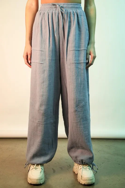 Denim Very J Wide Leg Gauze Solid Pants 1