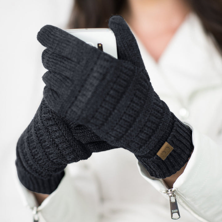 Black C C® Knit Touch Gloves