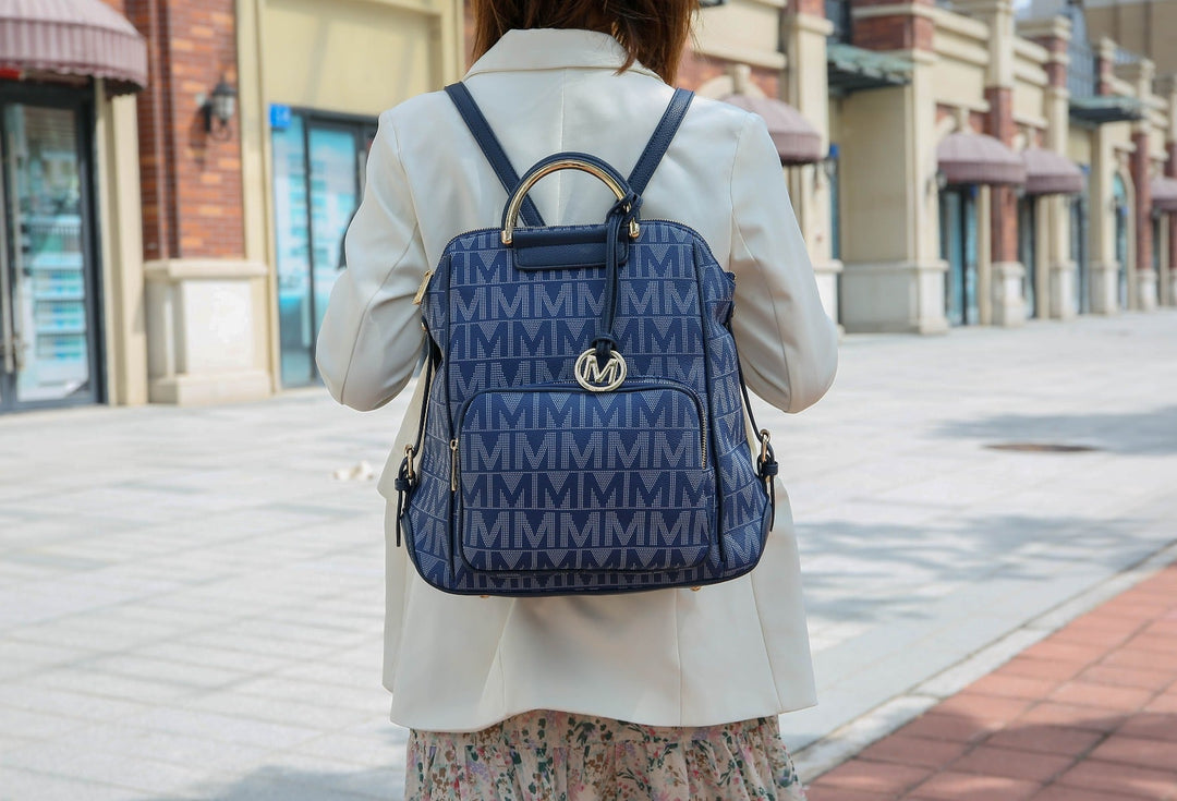 Black MKF Collection By Mia K Cora Signature Backpack