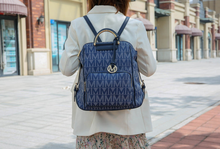 Black MKF Collection By Mia K Cora Signature Backpack