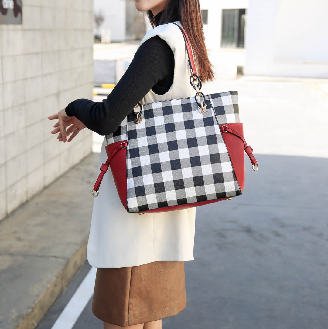 Cognac Brown MKF Collection By Mia K Yale Tote Bag And Wallet Set