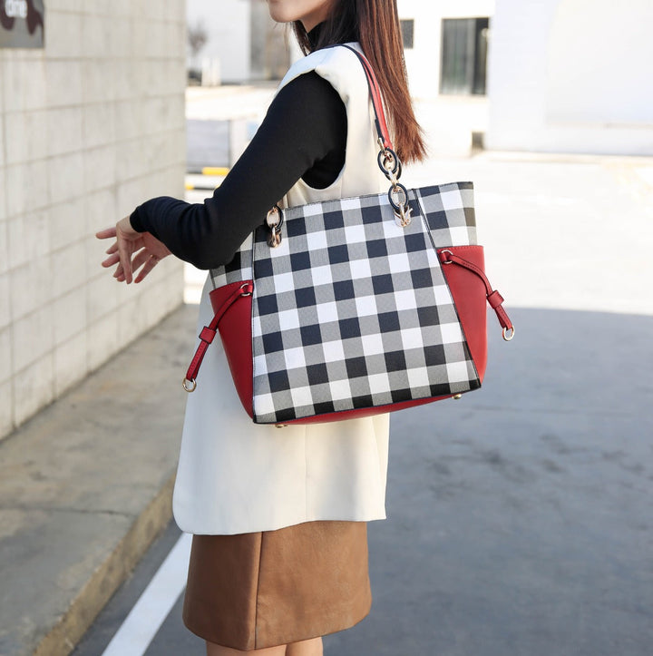 Cognac Brown MKF Collection By Mia K Yale Tote Bag And Wallet Set