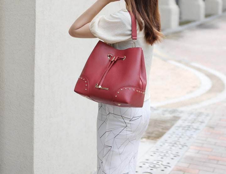 Black MKF Collection By Mia K Callie Bucket Bag And Wallet Set
