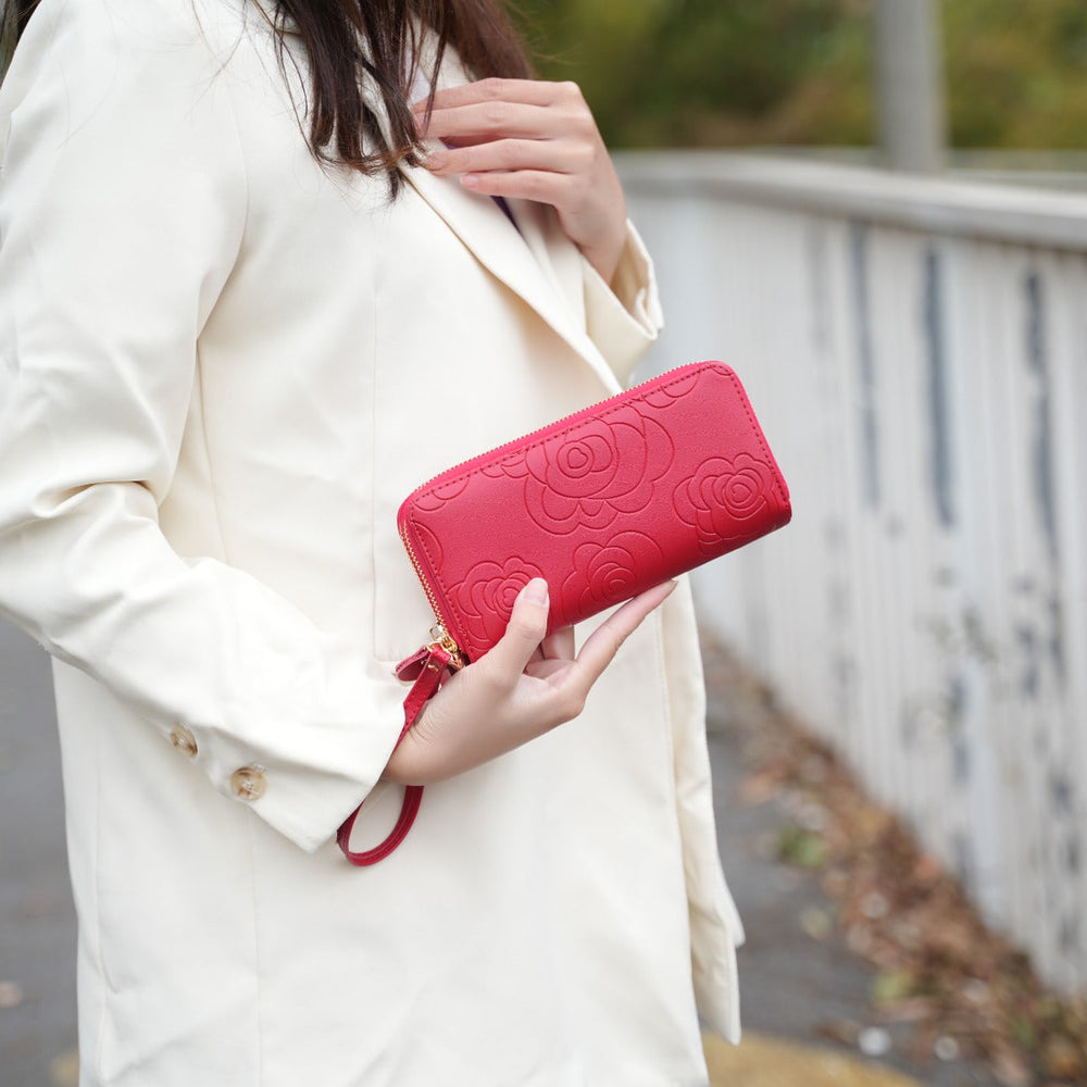 Burgundy MKF Collection By Mia K Ellie Leather Wallet