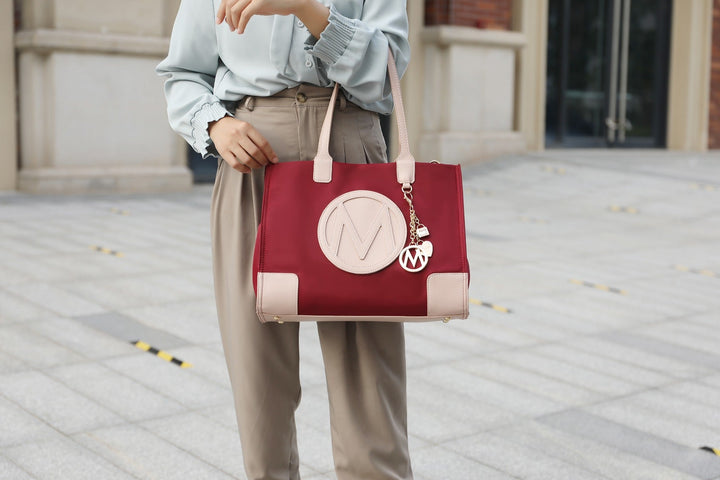 Blush MKF Collection By Mia K Louise Tote Bag And Wallet Set