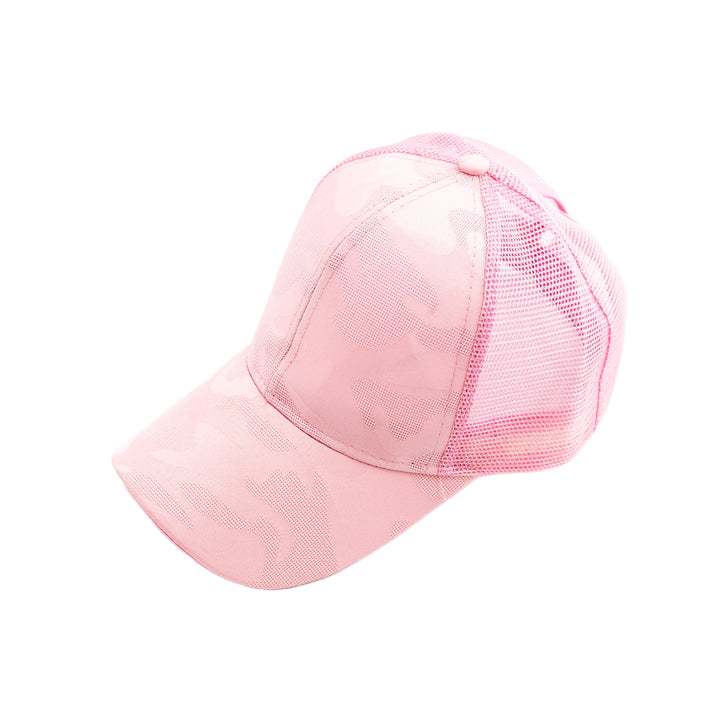 Camo Messy Bun Cap 1